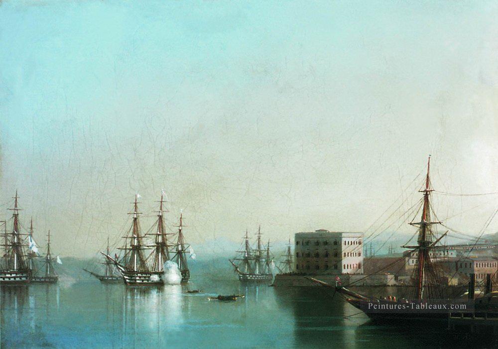 raid sur sevastopol 1852 Romantique Ivan Aivazovsky russe Peintures à l'huile